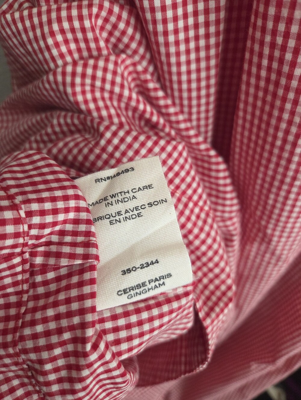 Doen Emmaretta Dress in Cerise Paris Gingham size L - Picture 10 of 11